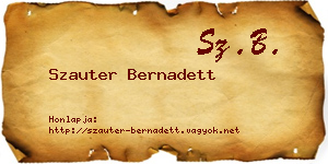 Szauter Bernadett névjegykártya